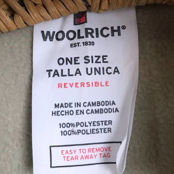 Woolrich Dark Navy Reversible Soft Fleece Open Front Blanket Wrap Shawl One Size - Picture 12 of 13